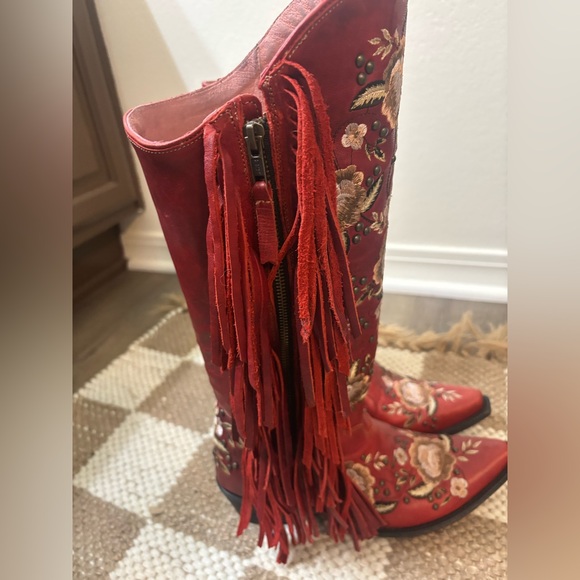 Junk Gypsy by Lane Women's Wallflower Western Fringed Boots - size 9 - Picture 2 of 6
